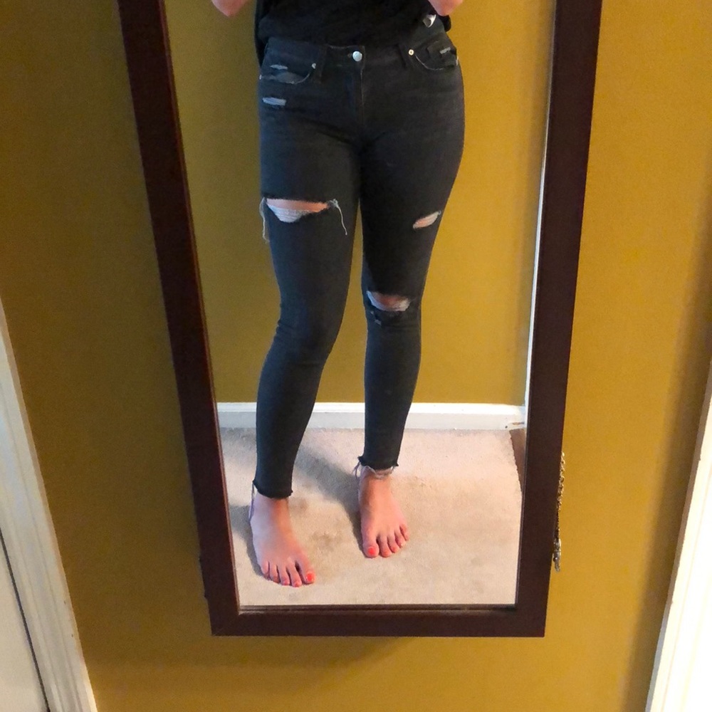 Joe’s ripped raw hem denim